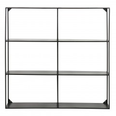 METAL WALL SHELF BLACK - CABINETS, SHELVES